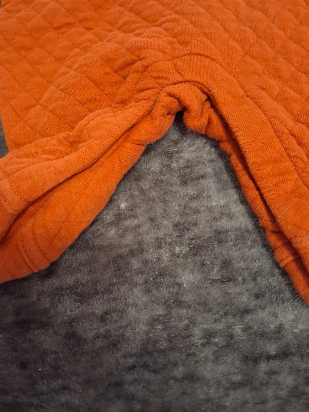 Old Navy Quilted Long-Sleeve One-Piece Rust Orange Baby 0-3